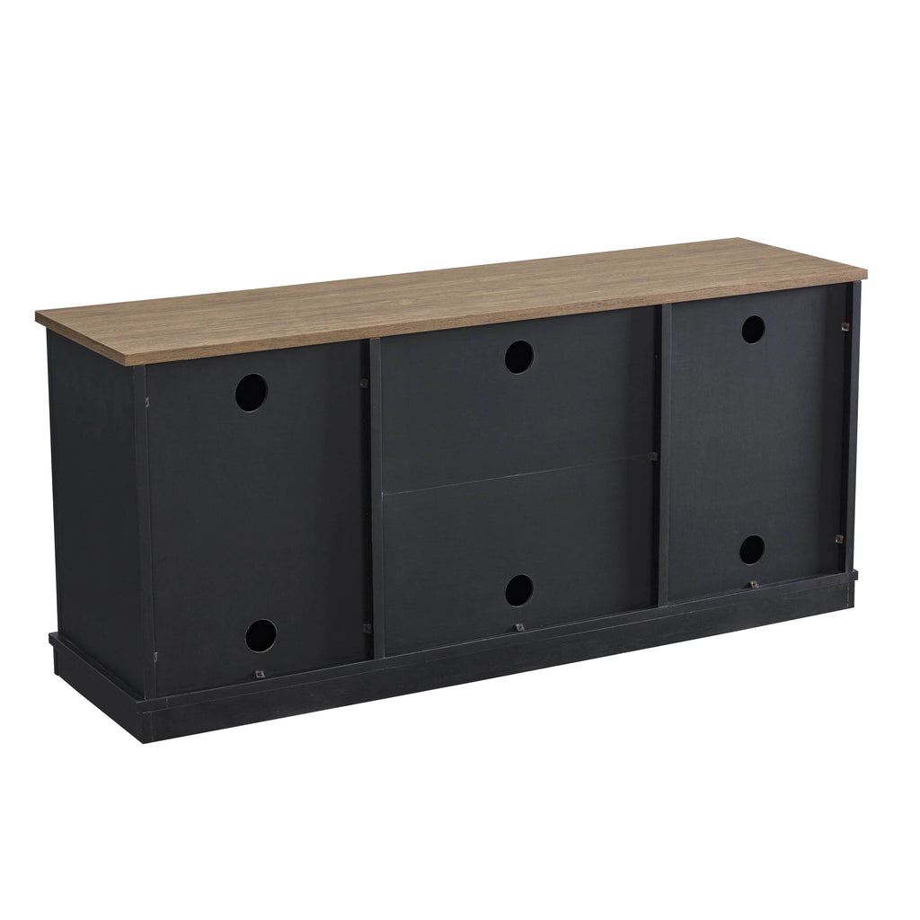 Charcoal TV Stand Console Entertainment Center J8848