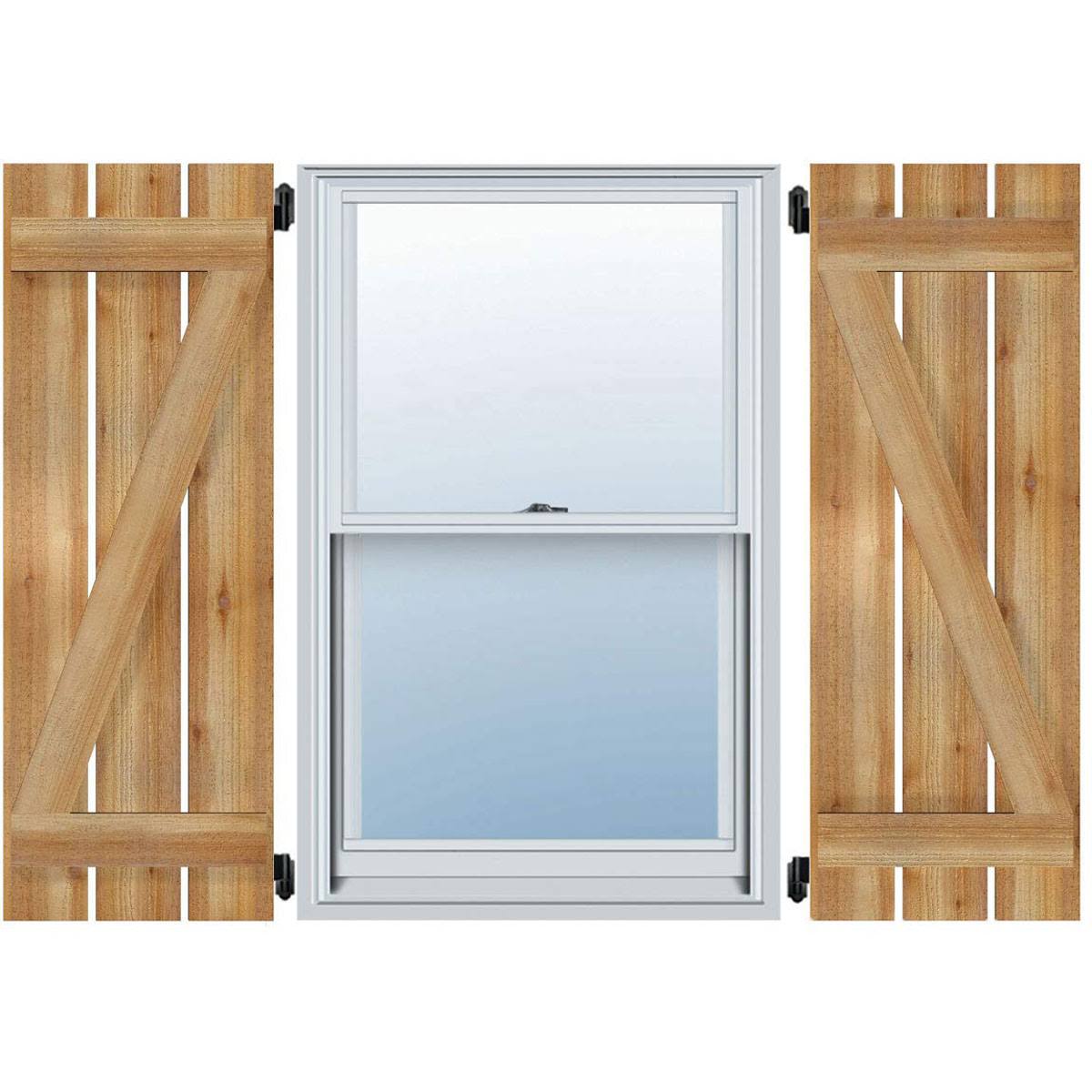 Rough Sawn Western Red Cedar Board-n-Batten Shutters X392849