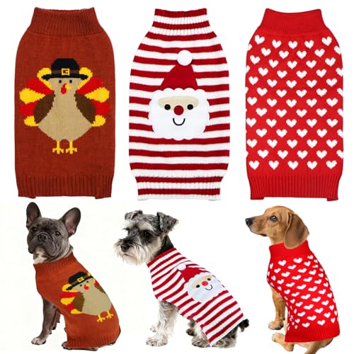 3 Pack Dog Christmas Sweater X94388