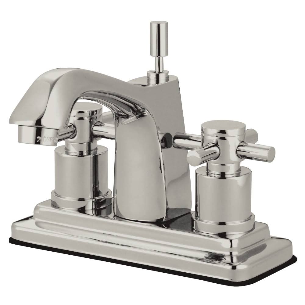 Satin Nickel Centerset Lavatory Faucet with Pop-Up G280337