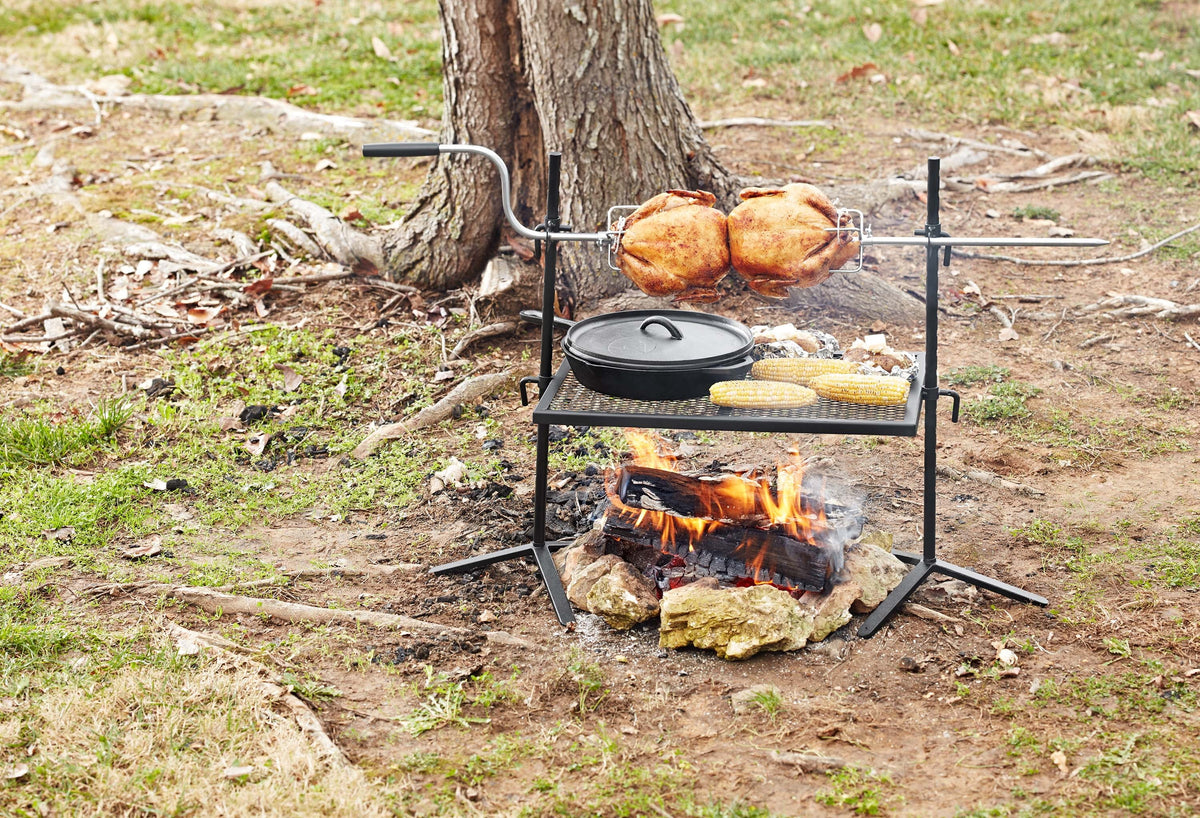 Heavy Duty Adjustable Outdoor Camping Rotisserie Grill B5891