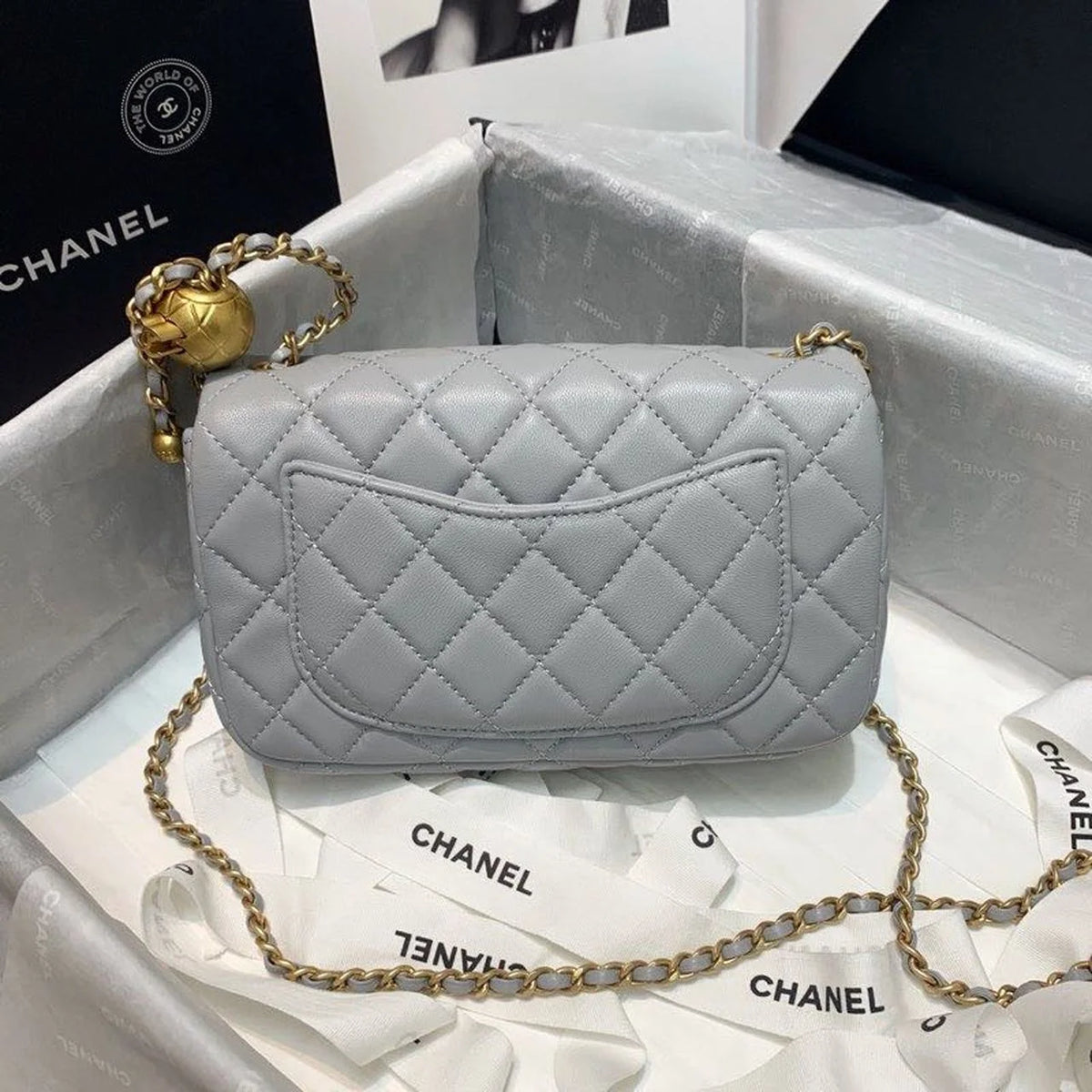 Grey Flap Bag F48106