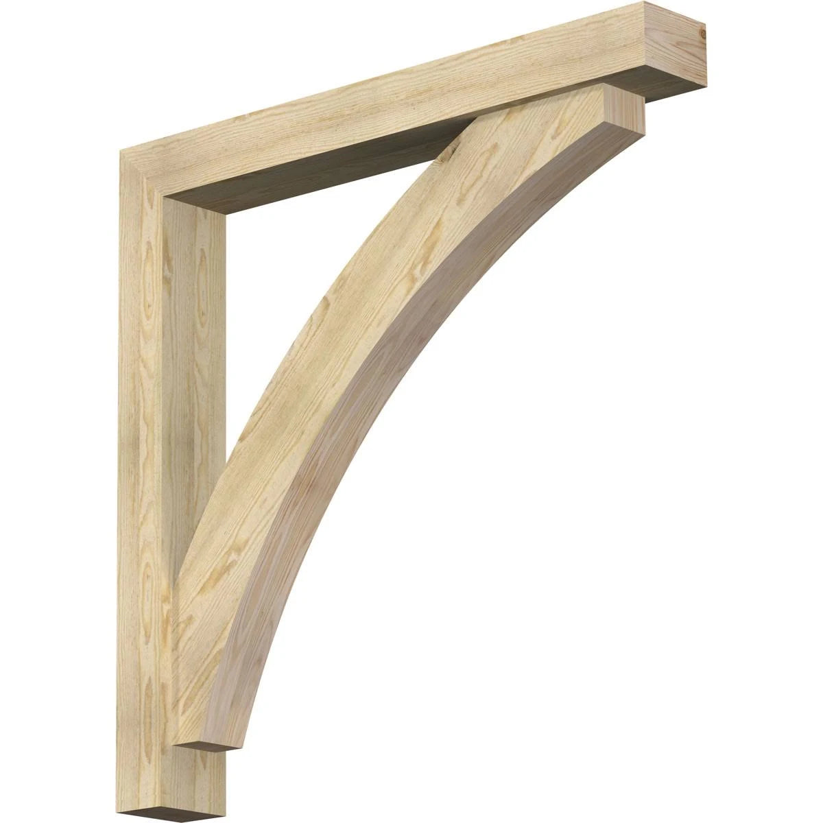 Rough Sawn Douglas Fir Bracket with Offset Brace D2681