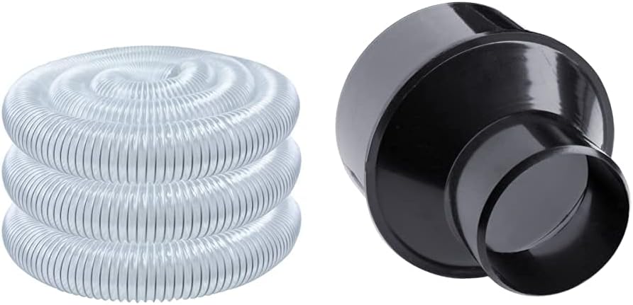 4 Inch x 20 Feet Flexible Clear View Heavy Duty PVC Hose Pack of 2 N369379
