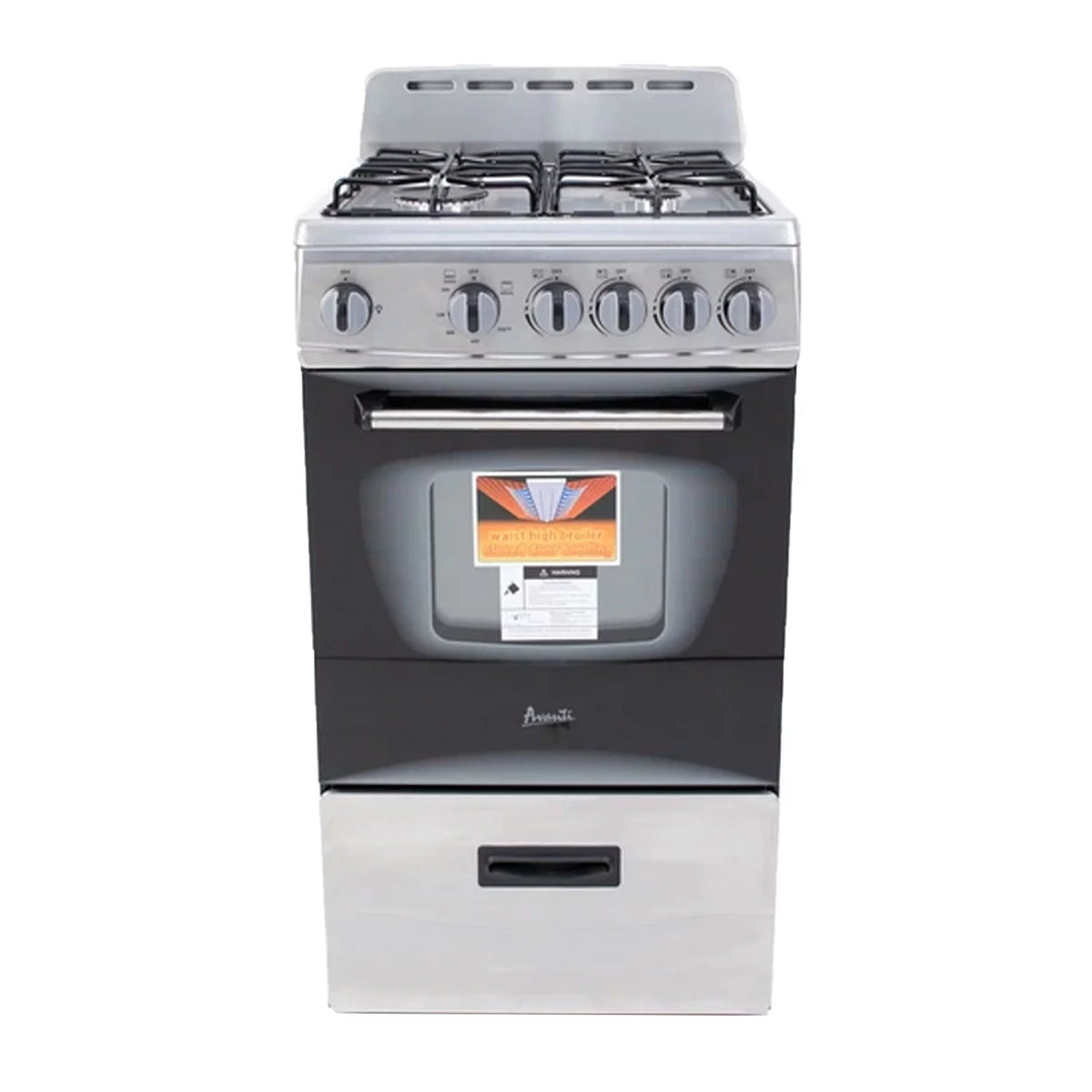 20 Compact Gas Range Oven Stainless Steel Q7777