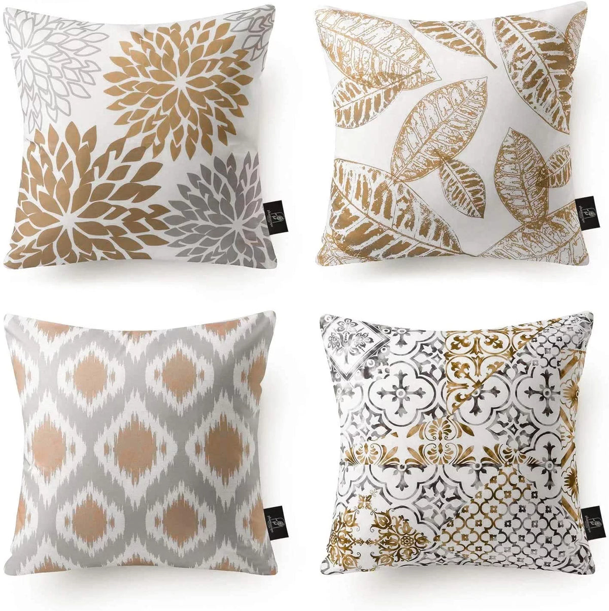 Brown 18" x 18" 4 Pack Decorative Throw Pillow C25897