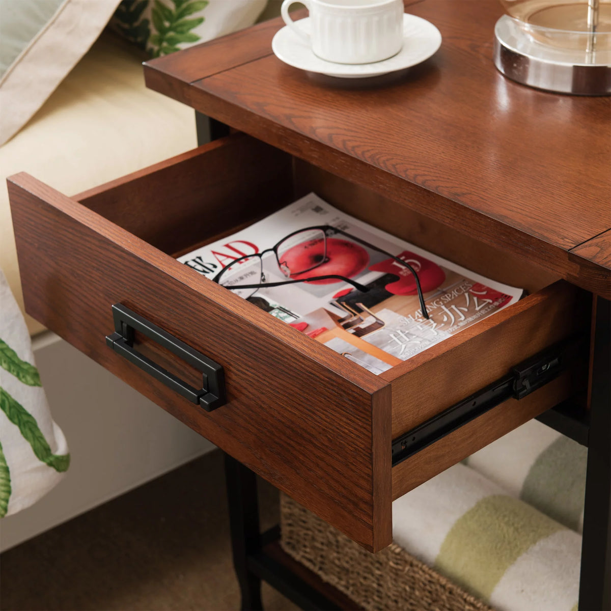 Rustic One Drawer Nightstand B7478