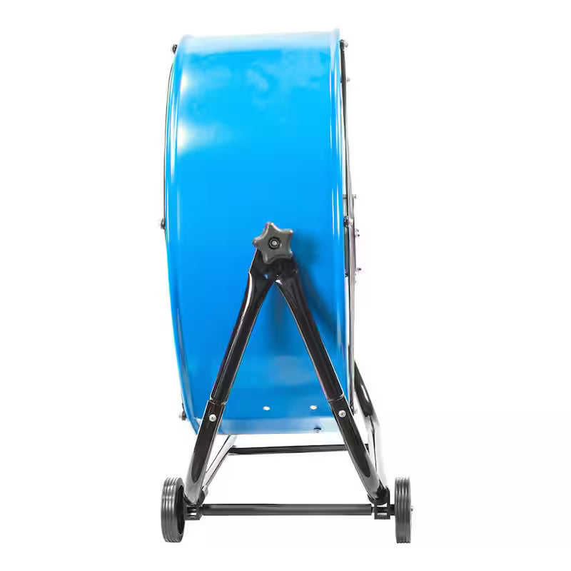2 Fan Speeds Drum Fan in Blue with Snap-On Wheels V8073
