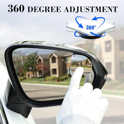 2" Round Frameless Convex Blind Spot Mirror, Pack of 2 S889