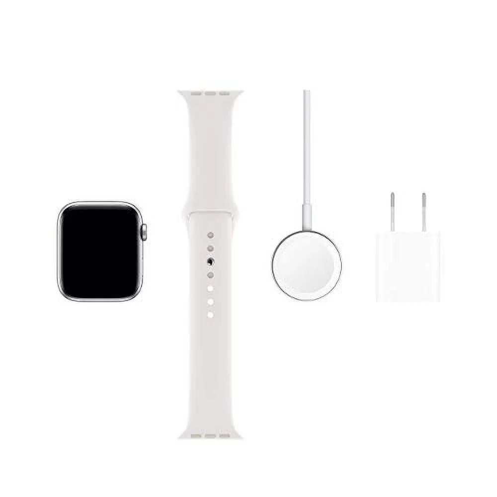 Apple Watch Series 5 GPS 44MM Silver Case White Sport Band Q860098