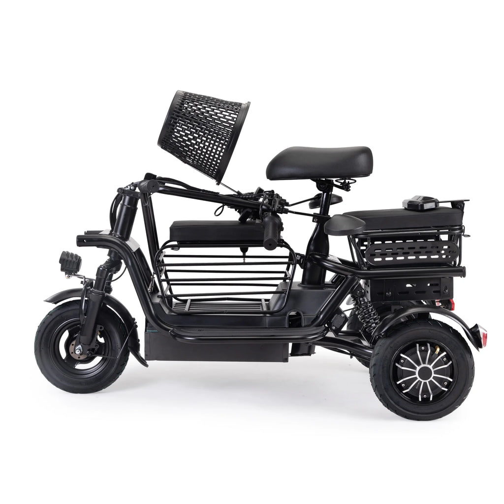 Black Folding Electric Tricycle with 48V 400W Lithium Battery K37947