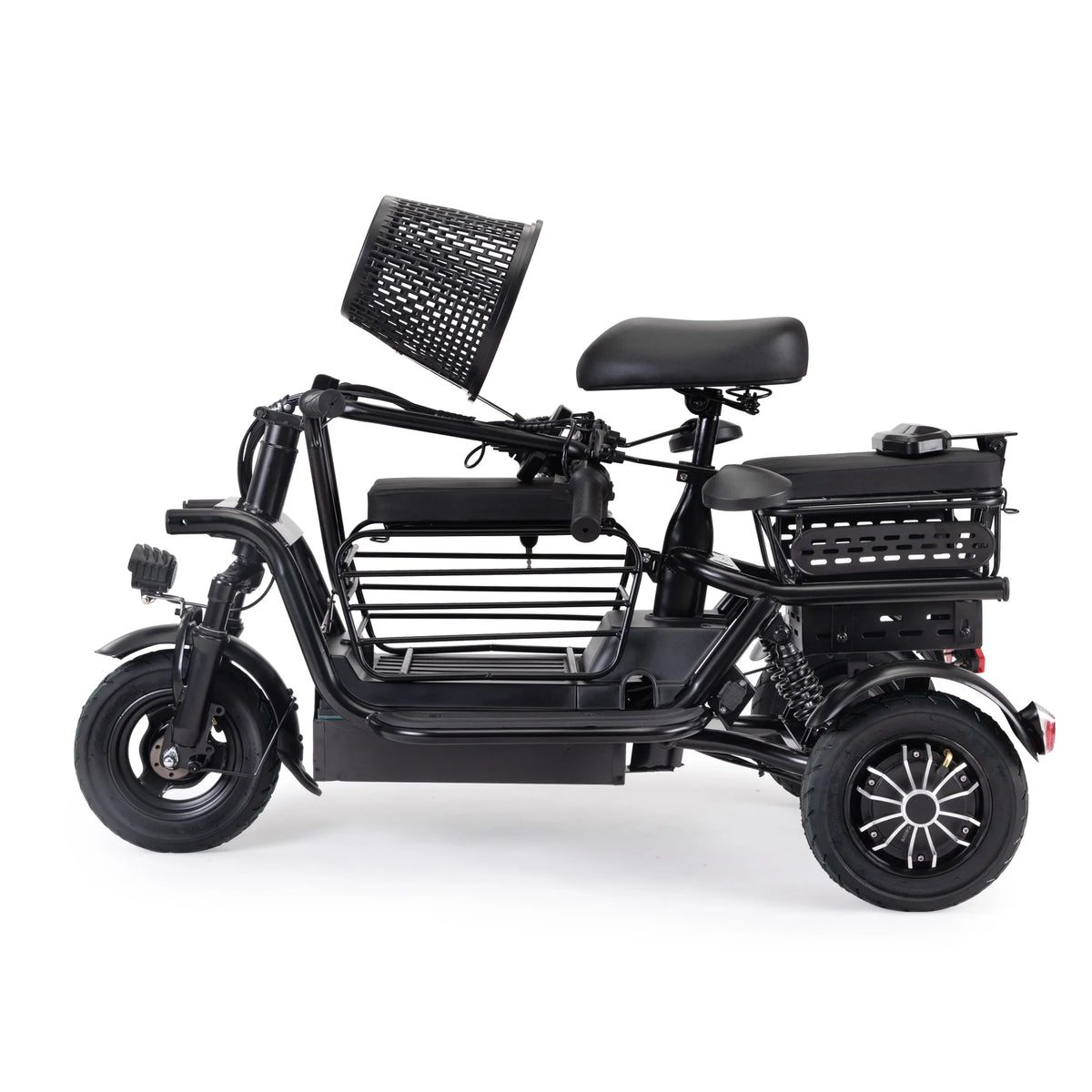 Black Folding Electric Tricycle with 48V 400W Lithium Battery K37947