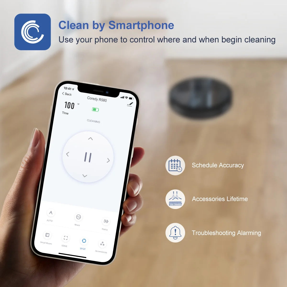 Robot Vacuum Cleaner and Mop 2200Pa Suction T9675