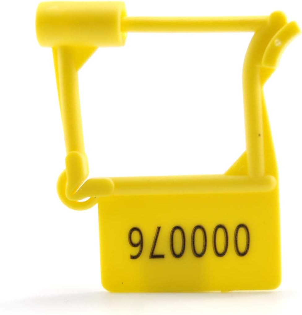 Green Plastic Padlock Seals Numbered Security Tags (Pack of 100 PCS) T5411