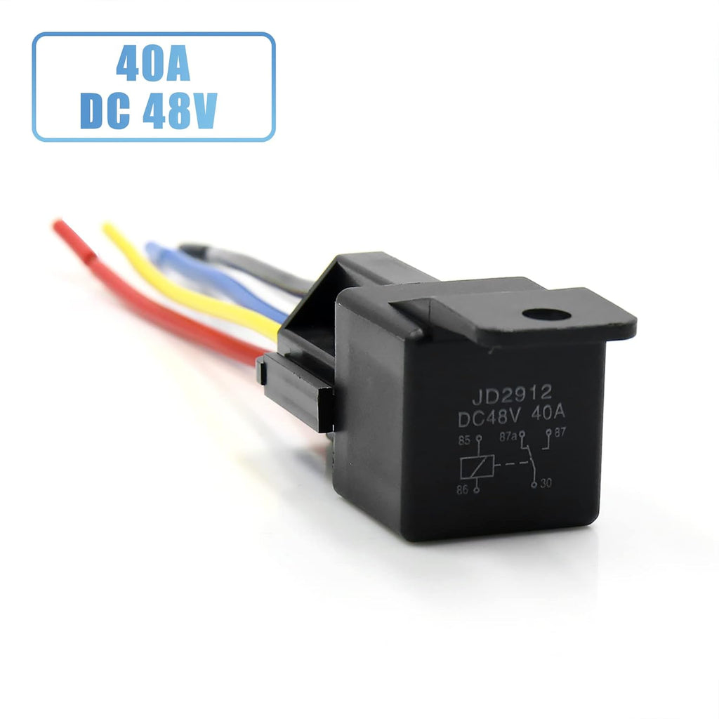 5 Pin DC 48V 40A Car Motor Fuse Relay Switch with Harness O8061