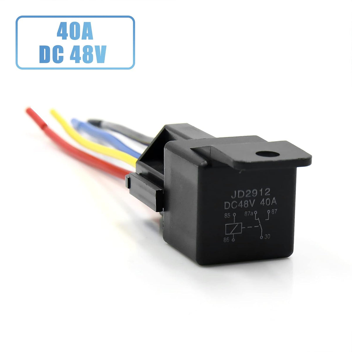 5 Pin DC 48V 40A Car Motor Fuse Relay Switch with Harness O8061