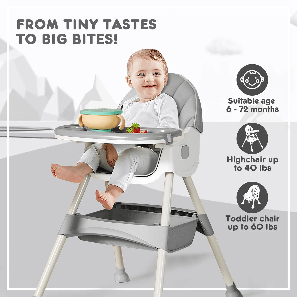 4-in-1 Convertible High Chair G86307