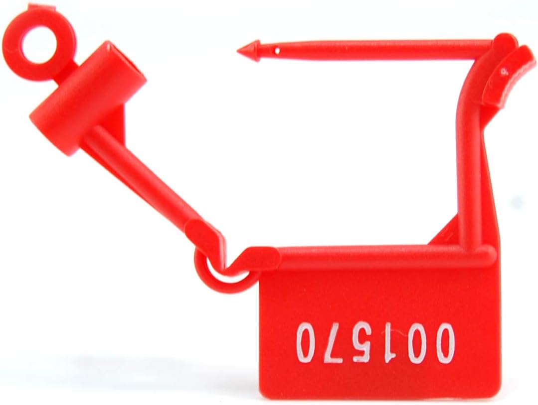 Green Plastic Padlock Seals Numbered Security Tags (Pack of 100 PCS) T5411