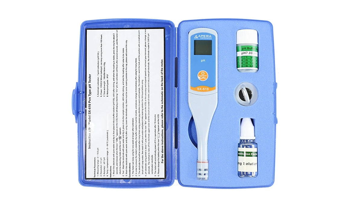 Waterproof pH Pen Tester 0.1 pH Accuracy G502