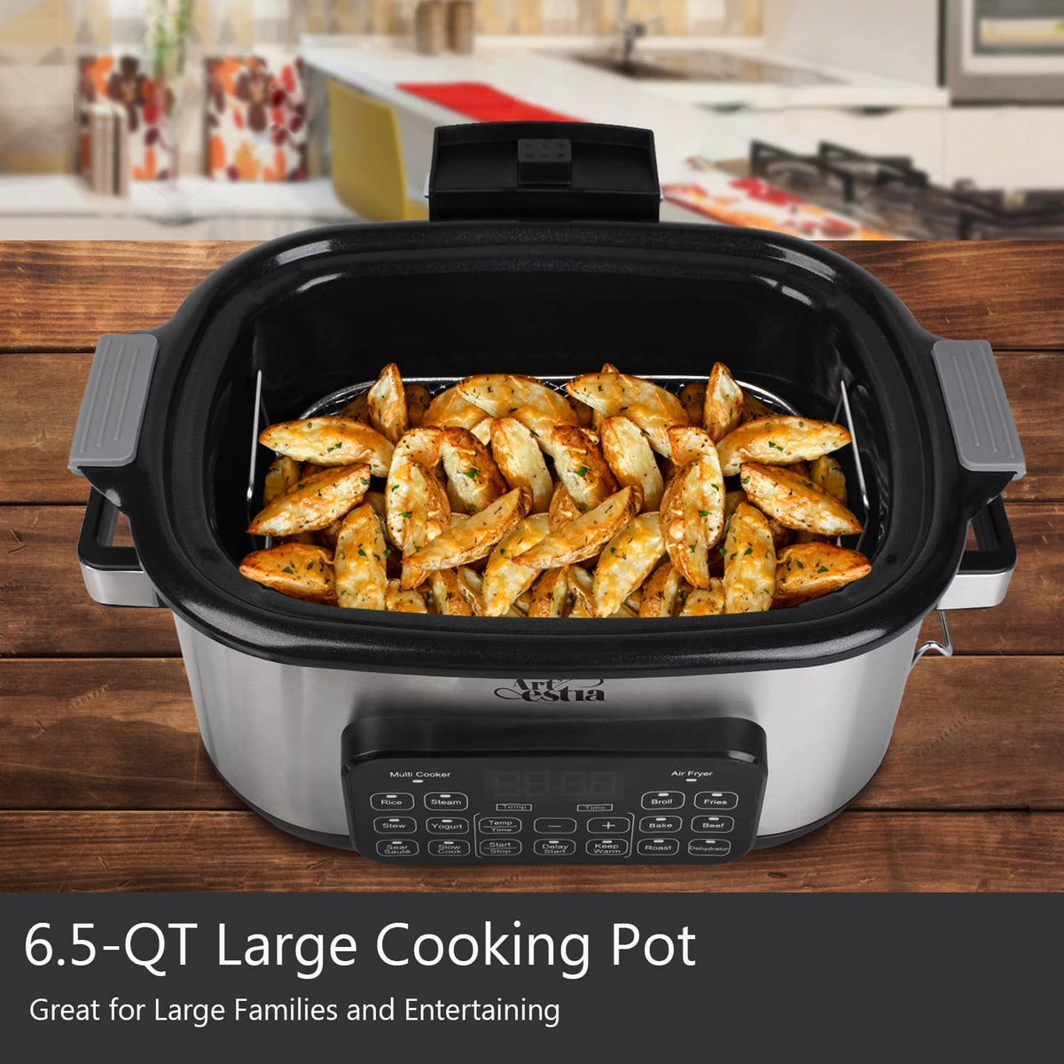 12-in-1 Multi Cooker with 6.5 QT Removable Cooking Bowl L100