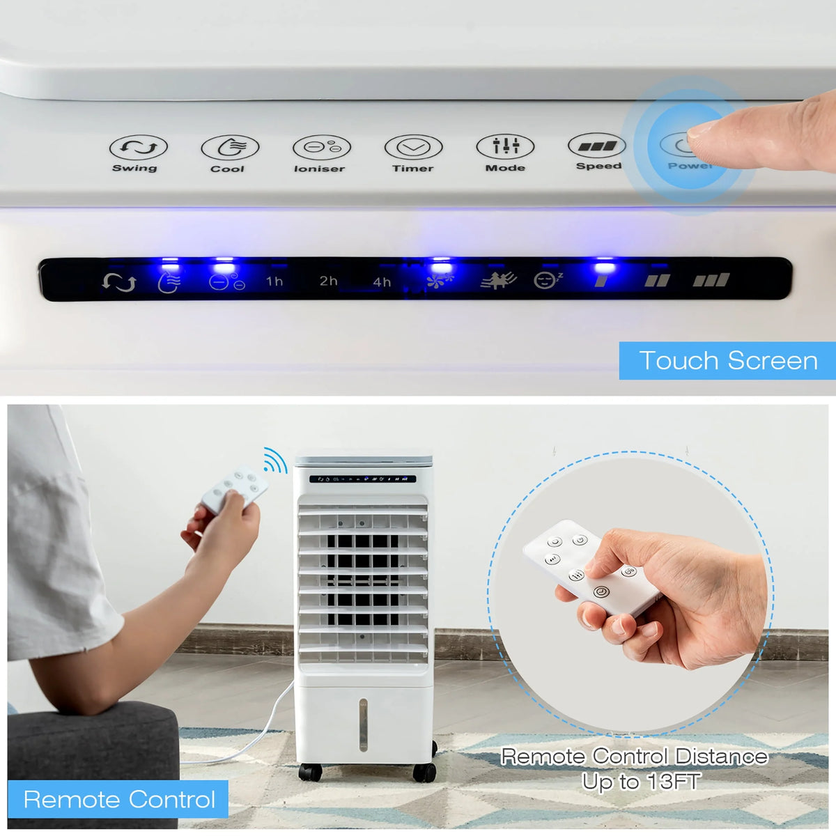 3-in-1 Evaporative Air Cooler Fan Humidifier S212