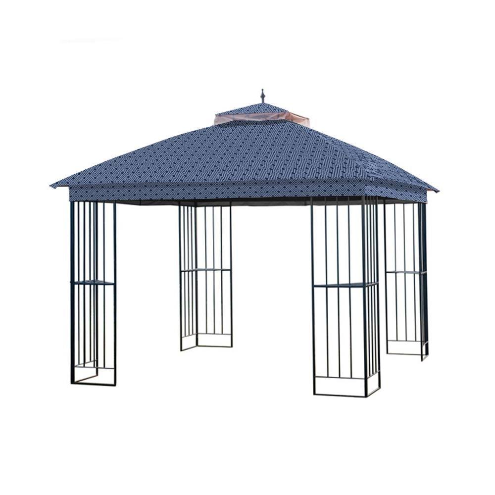 Midnight Trellis Polyester Replacement Canopy for Steel Gazebo Z3439
