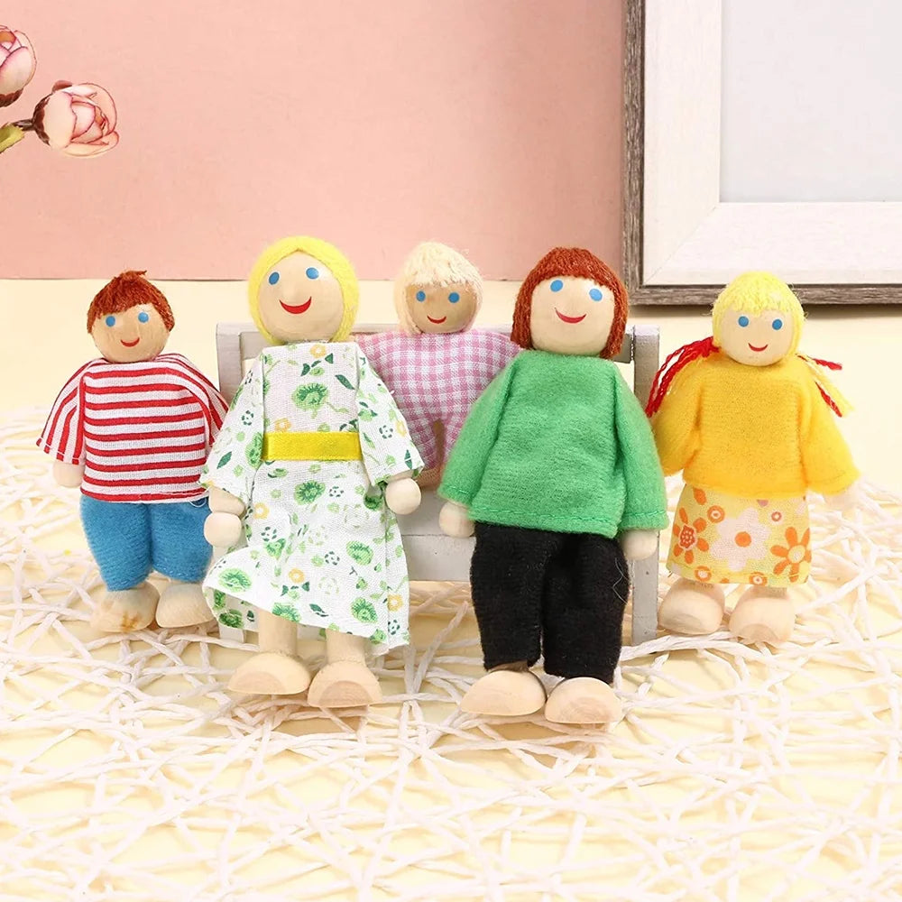 7pcs Wooden Doll Family Educational Toys G734465