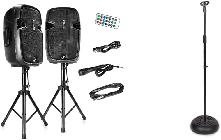 Wireless Portable PA Speaker System with Microphone Stand C663