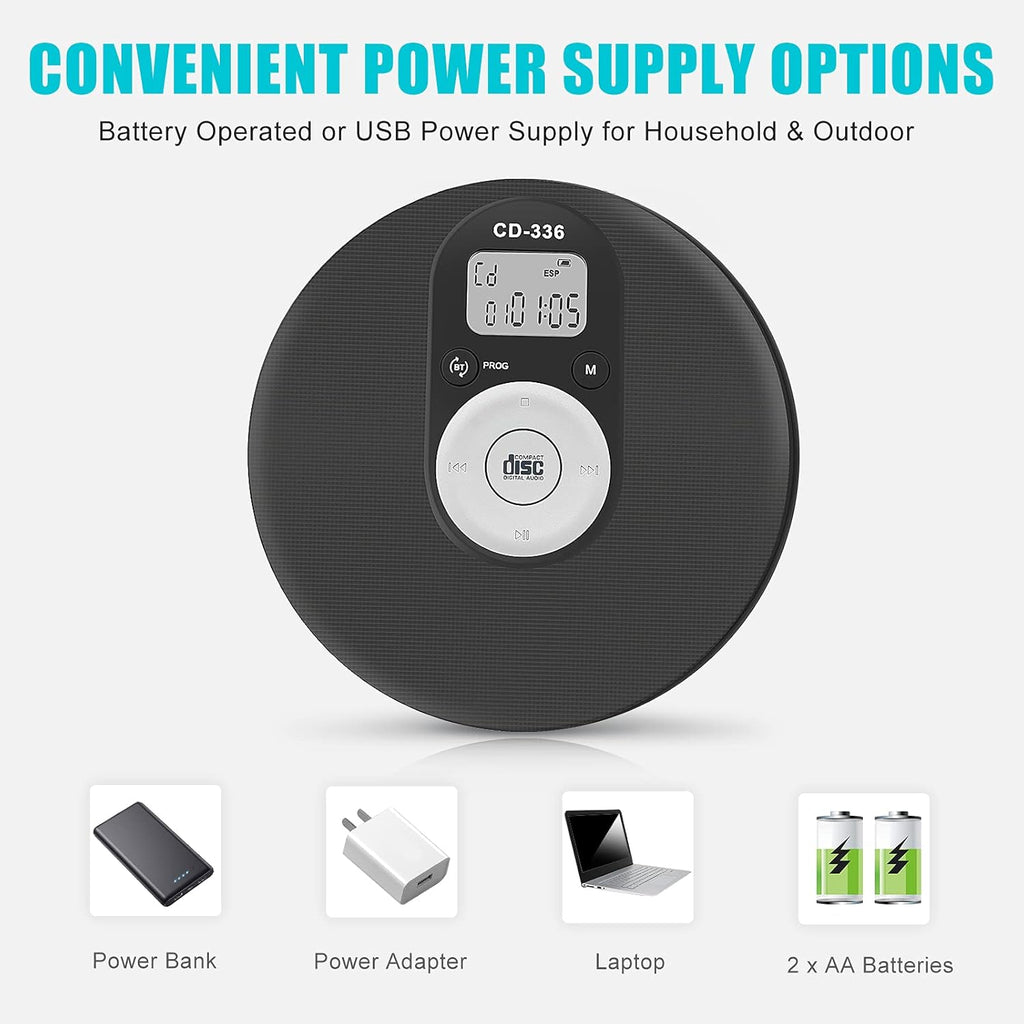 Portable CD Player with Bluetooth, Pack of 2 I71156