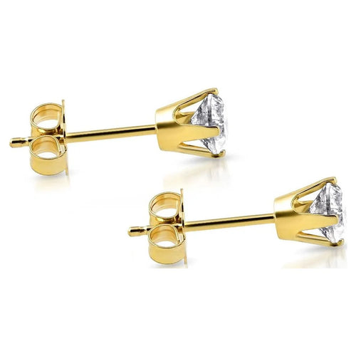 14k Yellow Gold Diamond Stud Earrings V154531