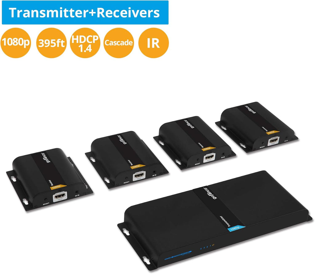 1080p 1x4 HDMI Extender Splitter Balun C38501