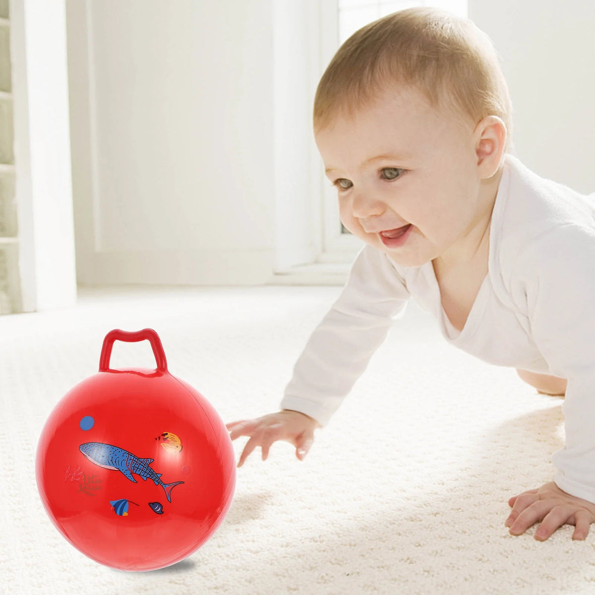3Pcs Inflatable Hopper Balls with Handle Z54806