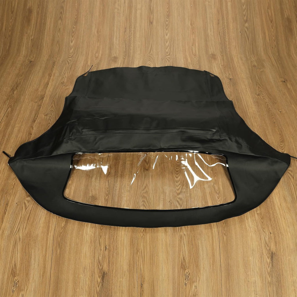 Cabrio Convertible Soft Top Roof with Plastic Window Black D29662
