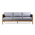 Gray Acacia Wood Outdoor Patio Sofa with Fabric Z443