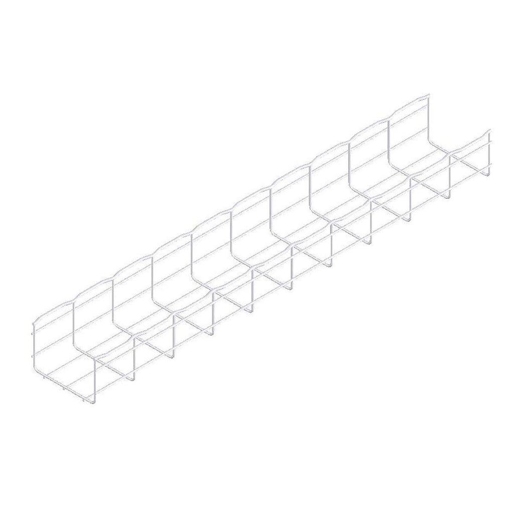 Wire Mesh Cable Tray, 6x4In, 10 ft T9958