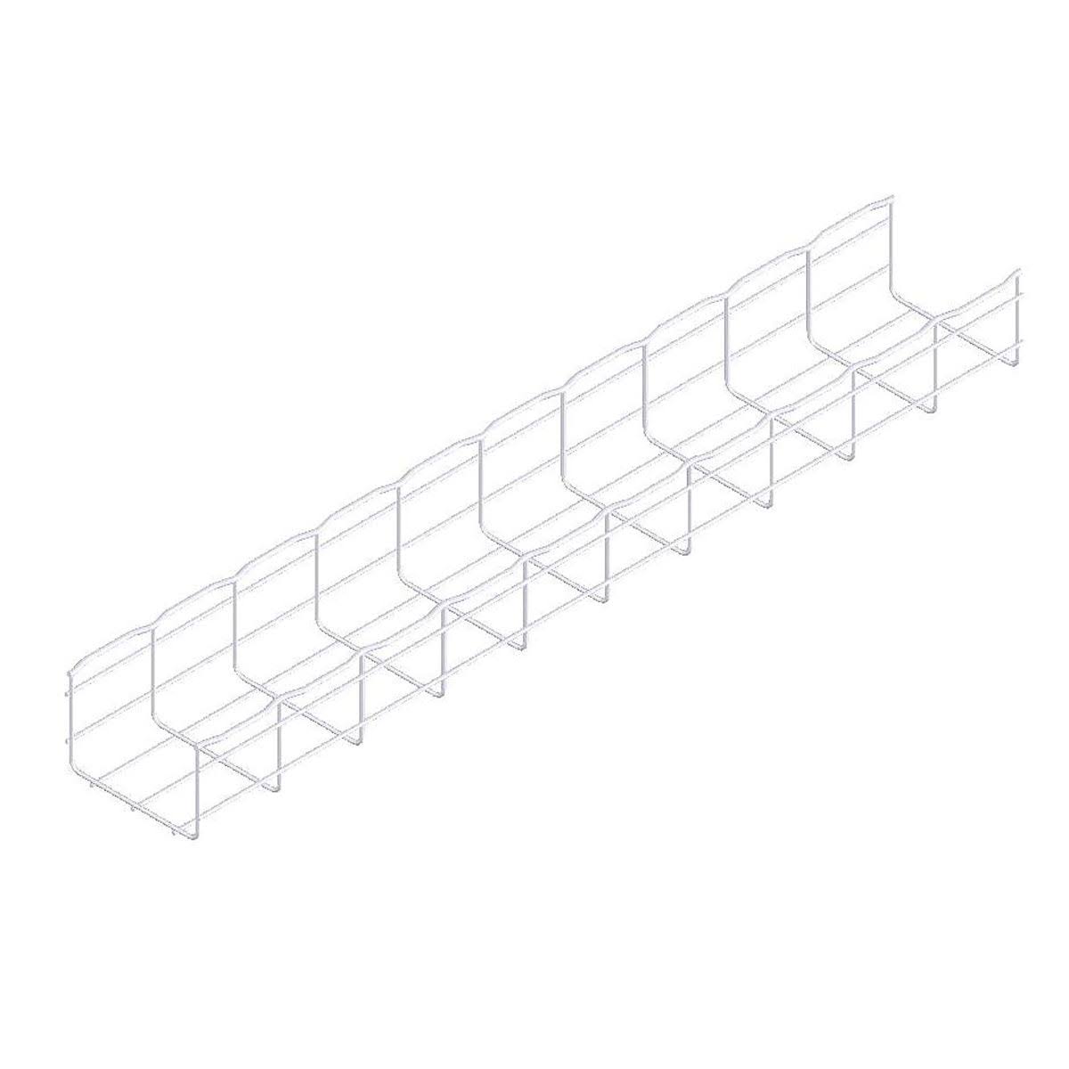 Wire Mesh Cable Tray, 6x4In, 10 ft T9958
