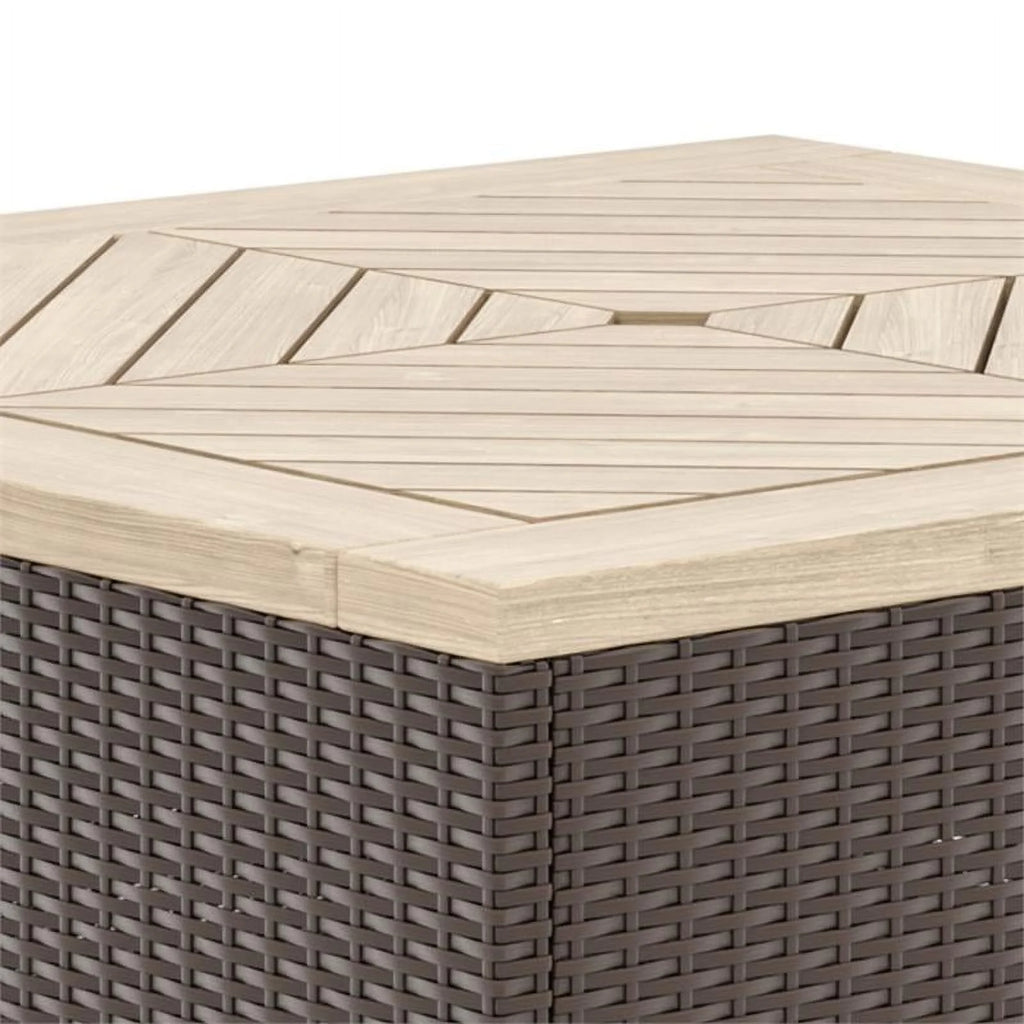 Brown Rattan Outdoor Coffee Table Q21880