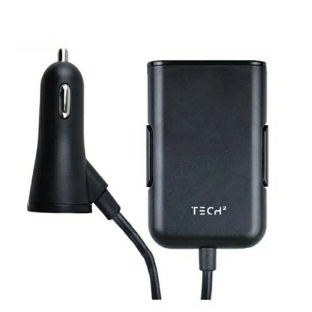 Backseat Car Charger, 4 USB Ports (2pk) W489393