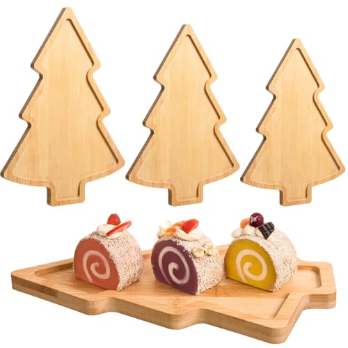 3 Pcs Wooden Serving Platters Assorted Size W529720
