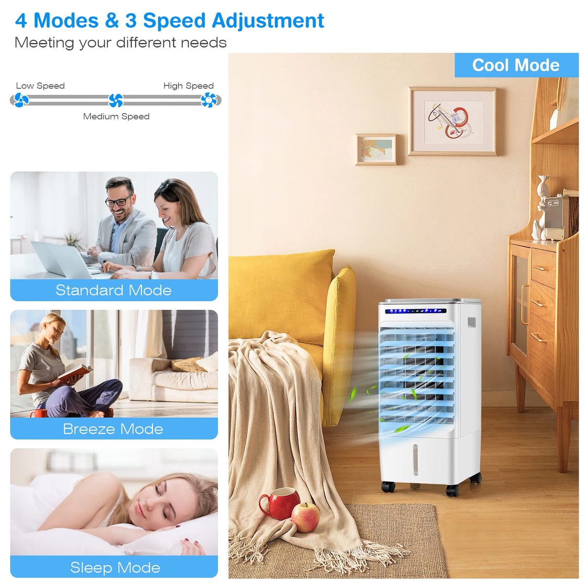 3-in-1 Evaporative Air Cooler Fan Humidifier S212