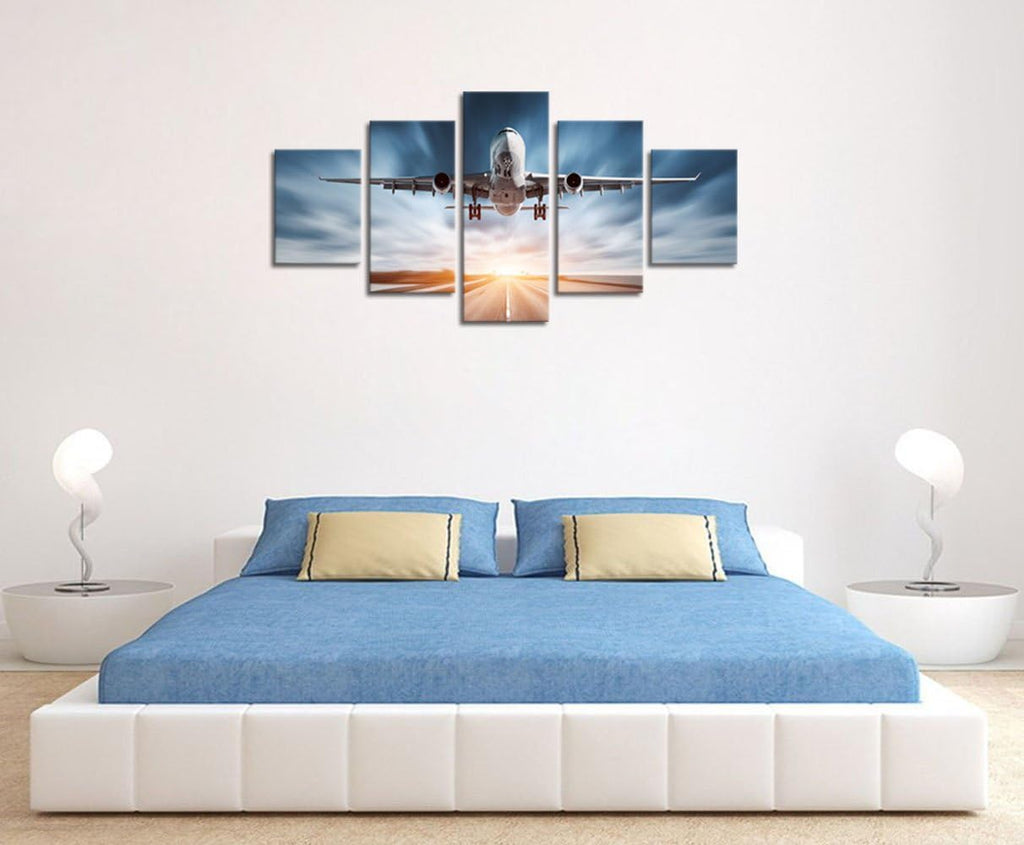 Xlarge 5 Panels Modern Wall Art Canvas Printed Stretched and Ready to Hang 32x60 in D25696