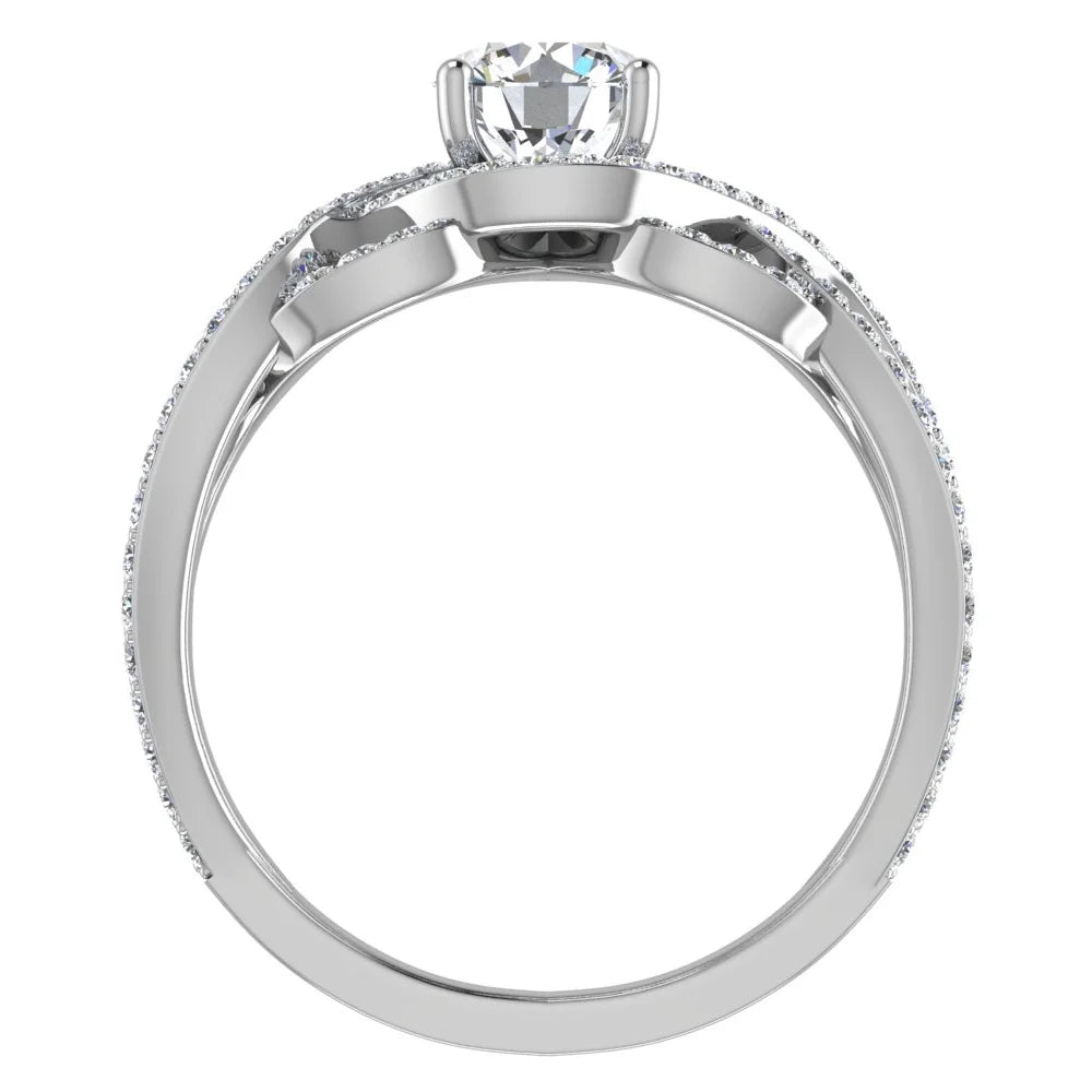 14K White Gold Diamond Engagement Ring 1.42 CT TW P563508