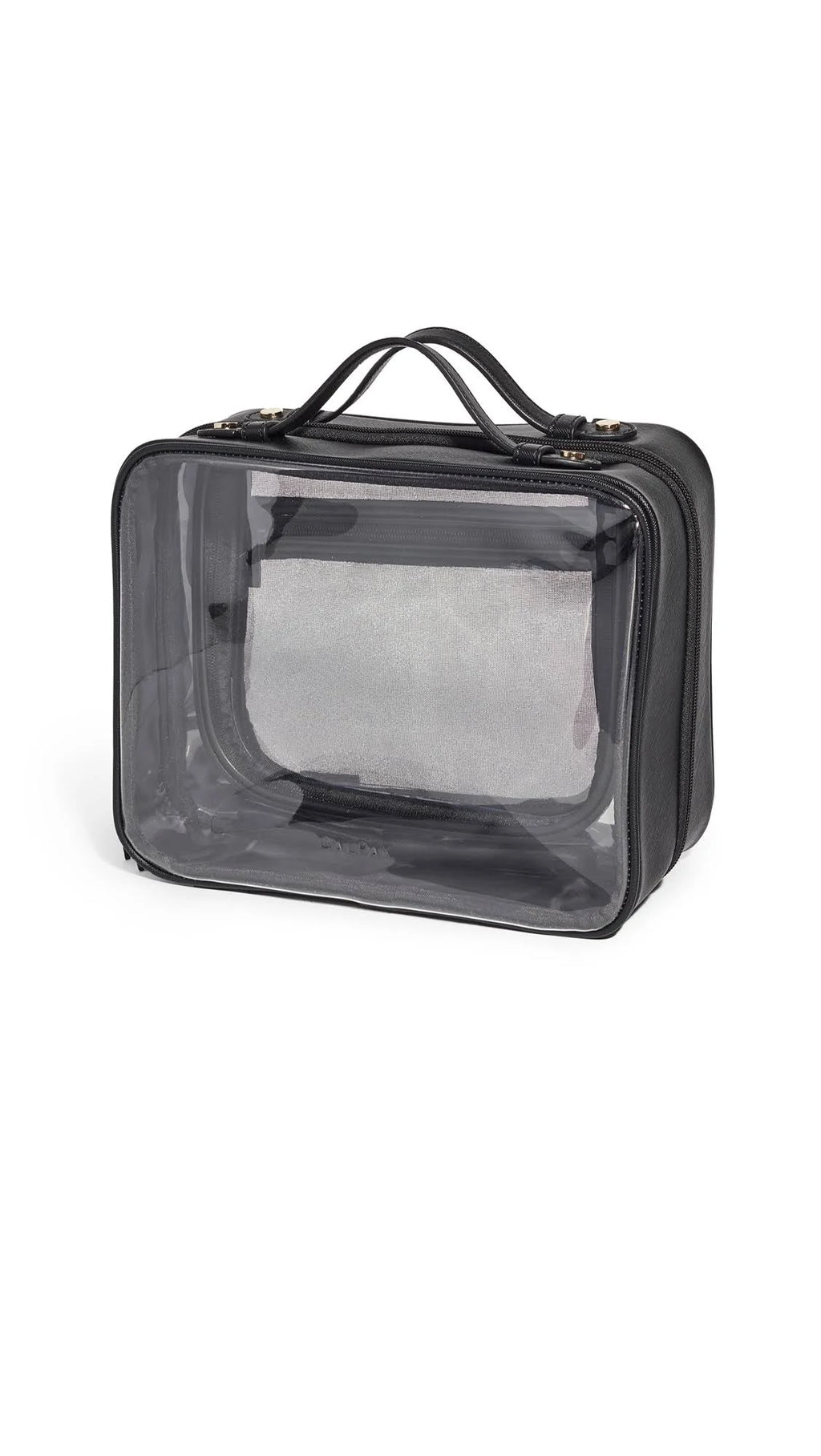Clear Cosmetic Case Black One Size G295