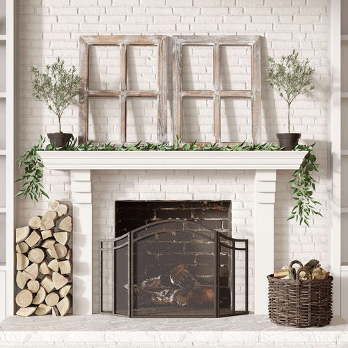 18x24 Rustic Window Frame Wall Decor, Set of 2 L575159