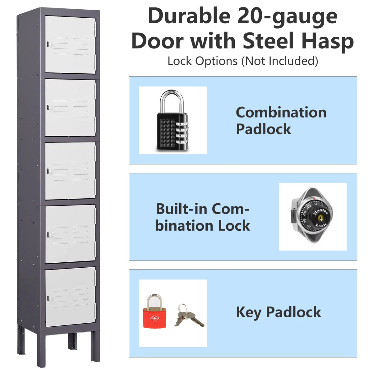 Metal 5 Door Steel Storage Locker N41670