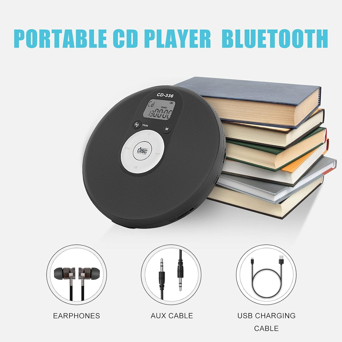 Portable CD Player with Bluetooth, Pack of 2 I71156