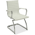 White Leather Guest Chair Z488695