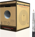 RG6 Quad-Shielded Coaxial Cable Black 250 feet E168970