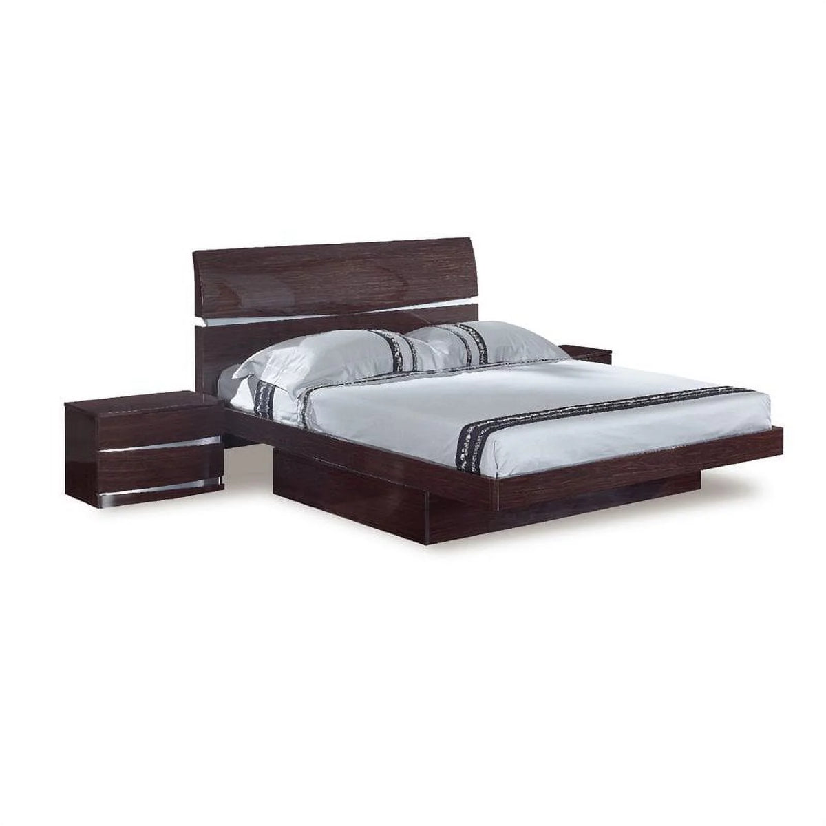 Black Wenge Wood California King Bed F92286