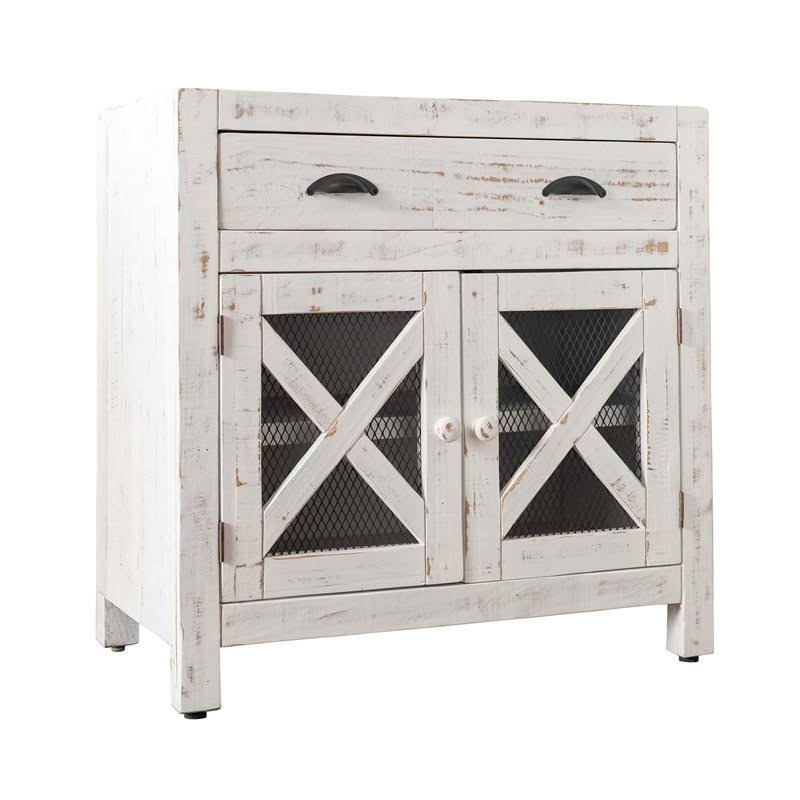 White 2-Door Accent Chest J514096